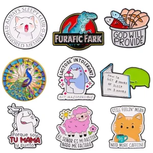 Cartoon Dinosaur Plated 3D Enamel Lapel Pins Backpack Jewelry Badges Bags Women Men Brooches Accessories