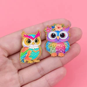 Cartoon Mothman Plated Soft Enamel Brooch for Women’s Clothes for Backpack Accessories Jewelry