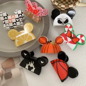 Cartoon Mouse Hair Claw Clips 6.8 Cm Acrylic Hair Claw Clips Custom Hair Claw Clip For Women Girls