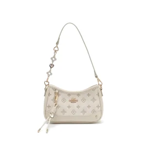 Casual Daily Bags Fabric & PU Splicing Small Hobo With Tassel Charm Women’s Shoulder Bags Women Crossbody Bag