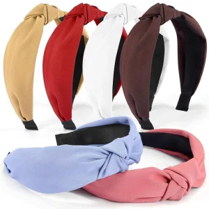 Casual Elegant Solid Color Bowknot Headband Makeup Sports Hairband Custom Women Hair Accessories