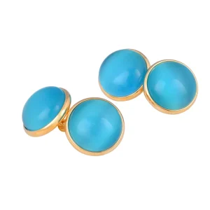 Cat Eye Agate Stone Elegant Cufflinks Custom Men’s Suit Shit Fashion Accessory Wedding Tuxedo Trendy Jewelry Gift Set