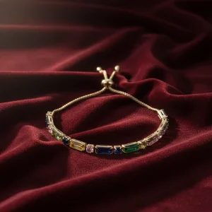 Chain Bracelet Mixed Length Zircon Adjustable Rose Gold Bracelet