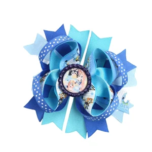 Character Little Dog Hair Accessories Animal Inspired Bows Long Streamer Hair Clip for Girls Hair Bows Cartoon Children