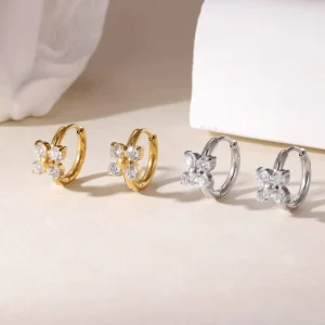 Charm Fashion Stainless Steel Drop Earrings Silver Gold Plated Sweet Simple Exquisite Women Jewelry