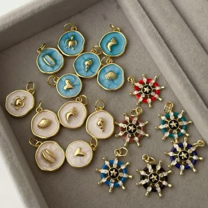 Charm Summer Accessories Beach Style Pendant Enamel Sea Pendant Fashion Jewelry