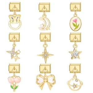 Charm for Bracelet with All Match Golden Pendant Cross Border Personalities Creative Accessory Italian Charm Bracelet