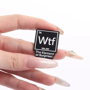Chemical 74 Wtf 186 207 the Element of Surprise Enamel Letter Pin Badge on Backpack Costume Accessories Jewelry Student Gifts