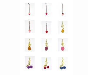 Cherry Bag Charm Fashion Accessories Golden Key Chain Glitter Resin Purse Charm for Bags