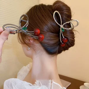 Cherry Love Clip Female Large Hairpin Headdress Shark Clip Hair Accessories on the Back of the Head