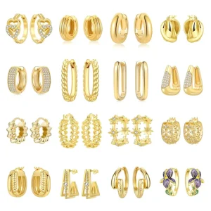 Chic Jewelry Fun Geometric Drop Earrings Alloy 18k Gold Plated Mix Color for Women