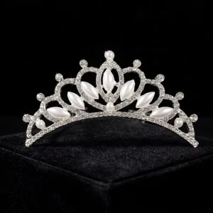 Children’s Cartoon Large Crown Headdress Hair Comb Rhinestone Princess Crowns and Tiaras Hair Clip Accessories Birthday Gift