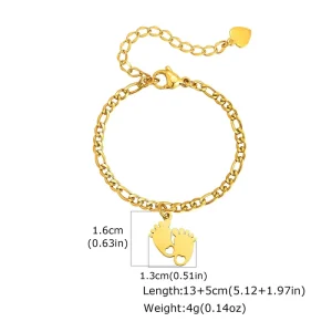 Children’s Golden Color Stainless Steel Hollow Bracelet Charm for Fashion