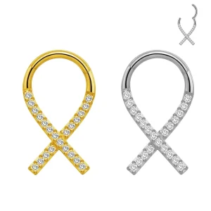 Children’s Wedding Engagement Titanium Gold Plated Zircon Body Piercing Nose Ring Hoop Daith Cartilage Jewelry