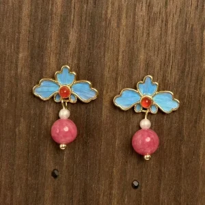 China Fine Copper Alloy Stud Earrings for Women Trendy Party Costume Jewelry Accessories