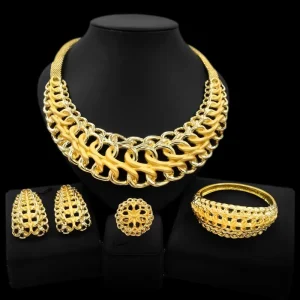 China Guangzhou Fashion Jewelry Market Factory Fancy Costume Wedding Jewelry Set