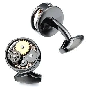 China Manufacturing Fashion Accessories Watch Cufflinks Brass Man Luxury Suit Shirt Mechanical Dial Cufflinks for Men Cuff Links