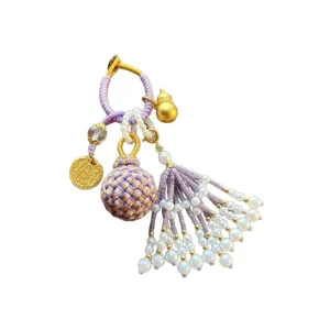 Chinese Style Hanging Ornament Tassel Keychain Woven Bag Charm Handmade Tassel