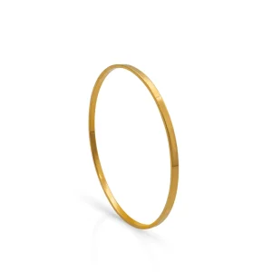Chris April in Stock Fashion Design 316L Stainless Steel PVD Gold Plated Women Glossy Bangle Bracelet