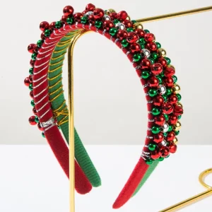 Christmas Bell Metal Headband Red Green Gold Silver Fashion Women Girl Hair Accessories Fast Shipping