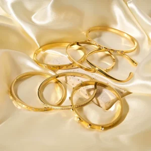 Christmas Bracelet Trendy Fashion Women Waterproof Bracelet Jewelry 18K Gold Anti Tarnish Bracelets Jewelry for Women