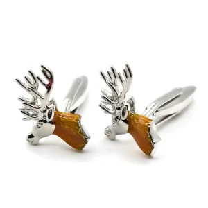 Christmas Deer Elegant Novelty Cufflinks Custom Mens Suit Shirt Fashion Accessory Wedding Tuxedo Trendy Jewelry Gift