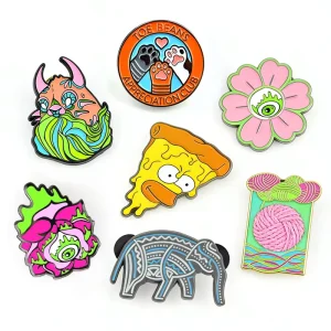 Christmas Gifts Hat Collar Clothes logo Custom Metal Cute Cartoon Anime Soft Hard Enamel Lapel Pin Badge