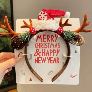 Christmas Headband Children Hair Accessories Festival Gift Deer Antlers Hair Band for Women Girls Party
