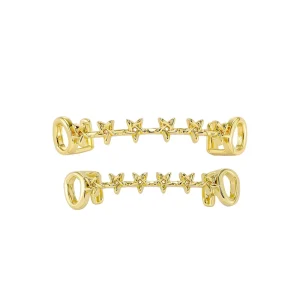 Christmas Star Dental Grillz Fashion Hollow Out Personalized Gold Tooth Male Cool Grillz Tooth Jewelry