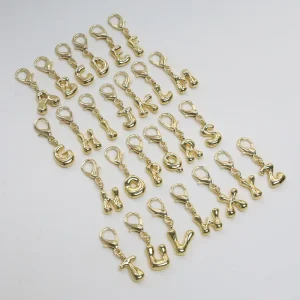 Chunky Cute Bubble Initial Letter Charms Keychain for Women Bag Charm Purse Charm Keyrings Accessories
