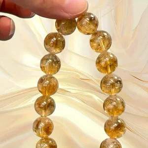 Citrine Crystal for Bracelet Stylish Quartz and Pearl for Men and Women Natural Crystal Bangles Gift