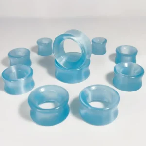 Classic Cats Eye Tunnel Concave Flared Ear Plugs Glass Unisex Cartilage Body Piercing Jewelry Extender Gift Party QXB
