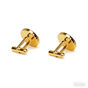 Classic Gold Plated Copper Cufflink Coptic Orthodox Cross Cufflinks for Men