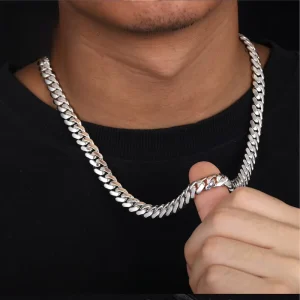 Classic Handmade Miami Cuban Link Chain Hop Jewelry 6-10mm Custom 925 Sterling Silver Cubanas Men Necklace OEM ODM