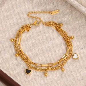 Classic High quality Stainless Steel 18k Gold Bracelet Waterproof and Colorfast Fashionable Women’s Jewelry