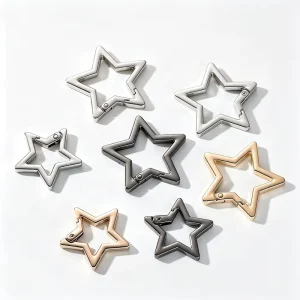 Classic Star Shaped Metal Spring Gate Hook Zinc Alloy Zamak Connector Eco Friendly for Handbag Purse Strap Fashion Bag
