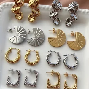 Classic Vintage Fashion Jewelry Stud Stainless Steel Other Fashion Trendy Earrings