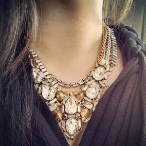 Classic Women Girls Fashion Elegant Lady Vintage bracelet ring Crystal Jewelry Necklace Earrings Ear Clip