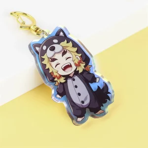Clear Acrylic Shaker Keychain Cartoon Glitter Epoxy Acrylic Pins Stand Liquid Keycharm Anime Phone Charm Custom