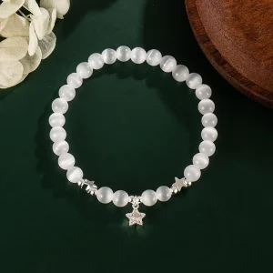 Clear Crystal Rhinestone Beaded Star Bracelet Women’s Light Luxury Niche Design Exquisite Versatile Fashion Gift