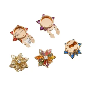 Clip Rhinestone Button for Shirt Decorative Cover Cufflinks Button Flower Clip Button LSCB202