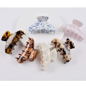 Clips Geometric Top Clips Elegant Women Hair Accessories Back Head Updo Hair Grab Clips Korean Style Acetate Large Hair Claw