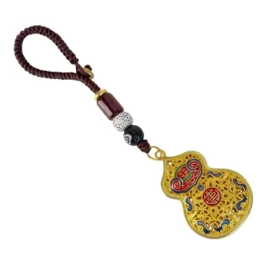 Cloisonné Gourd Keychain Pendant Year of the Horse Couple Phone Chain Hanging Ornament Bag Charm Pendant Gift