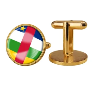 Clothing Accessories Central African Republic Flag Cufflinks World Flag Cufflinks Alloy Plating Cufflinks For Men