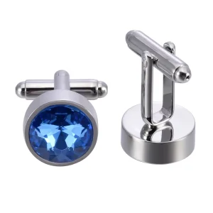 Color Crystal Diamond Elegant Cufflinks Custom Mens Suit Shirt Fashion Accessory Wedding Tuxedo Trendy Jewelry Gift