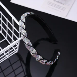 Colored Diamonds Head Band Shiny Hair Hoop Hair Accessories for Women