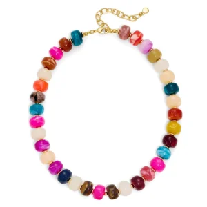 Colorful Abacus Beads Bohemian Resin Necklace For Women Ethnic Style Chunky Statement Jewelry Gift