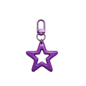 Colorful Acrylic Glossy Hollow Star Keychain Cute Sweet Jewelry Accessories