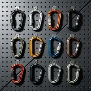 Colorful Aluminum Alloy Waterproof Outdoor Camping Tactical Quick Hanger Buckle D shaped Carabiner Keychain Snap Hook
