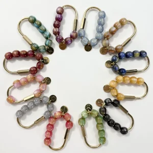 Colorful Beaded Bag Charm Twelve Zodiac Signs Charm Big Circle Keychain Bag Pendant Keychain Fashion Charm Accessories